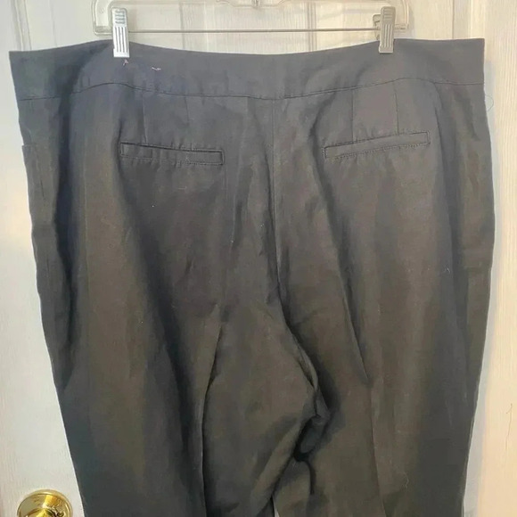 Lane Bryant Linen Blend Solid Black Dress Pants Women Plus Size 20/2X Pockets - Picture 6 of 6